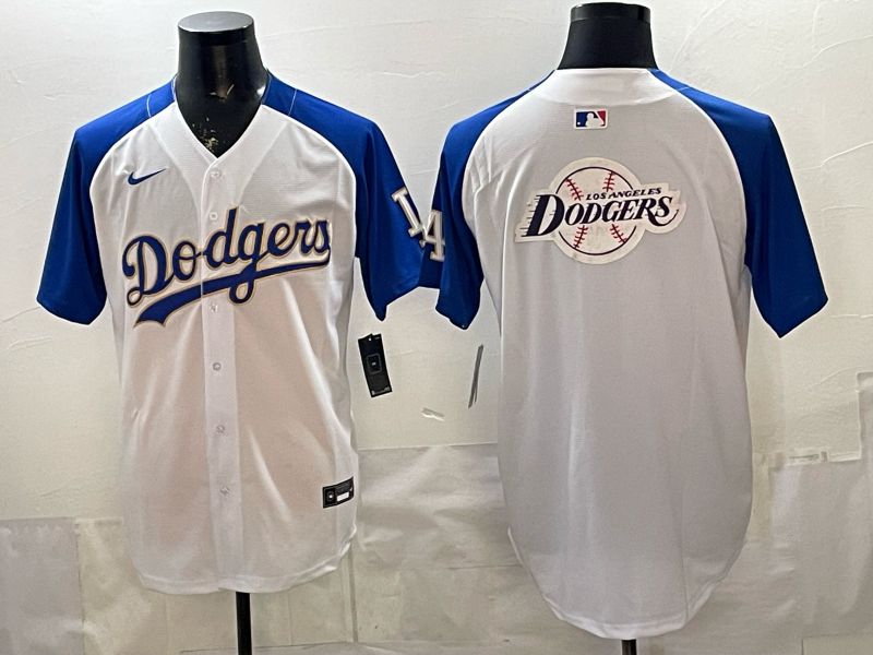 2026 Men Nike Los Angeles Dodgers Blank White blue Game MLB Jersey 0013->los angeles dodgers->MLB Jersey